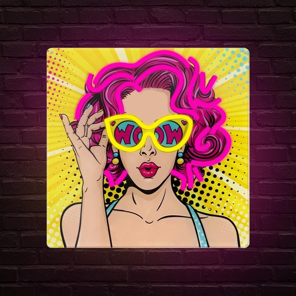Lighting Decor Wow - Insegne al Neon 'Wow Lady' per