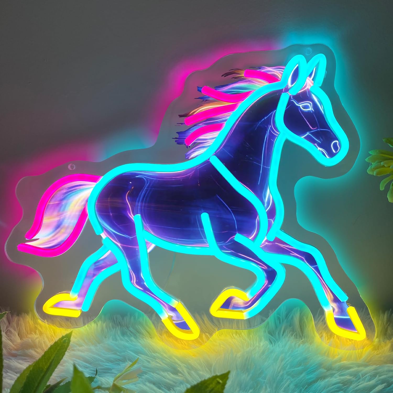 Room Decor Lighting Lamp - Lampada Notturna a Forma di Cavallo,