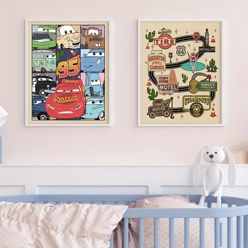 Lighting Mcqueen Decor - Stampe d'Arte di Personaggi di Cars,