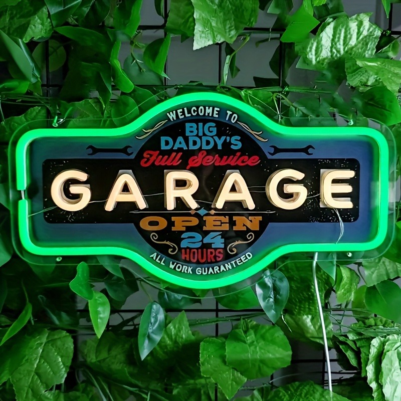 Garage Lighting Decor - Insegna al neon a LED per