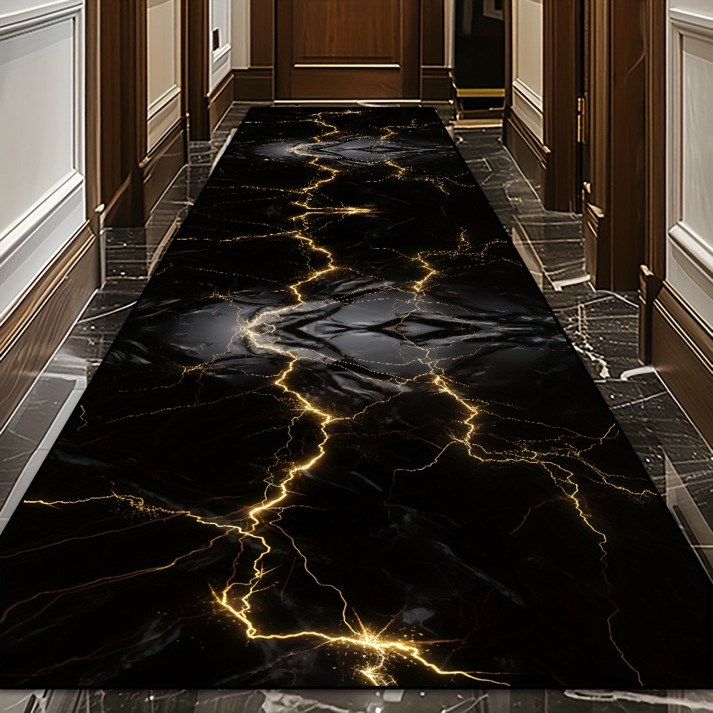 Garage Lighting Decor - Tappeto VIKAMA in Marmo Nero e