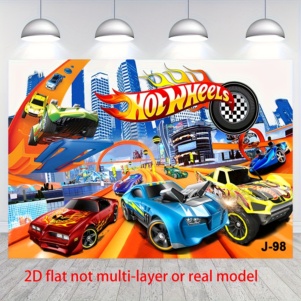 Lighting Mcqueen Decor - Banner piatto 2D, 1 pezzo, sfondo