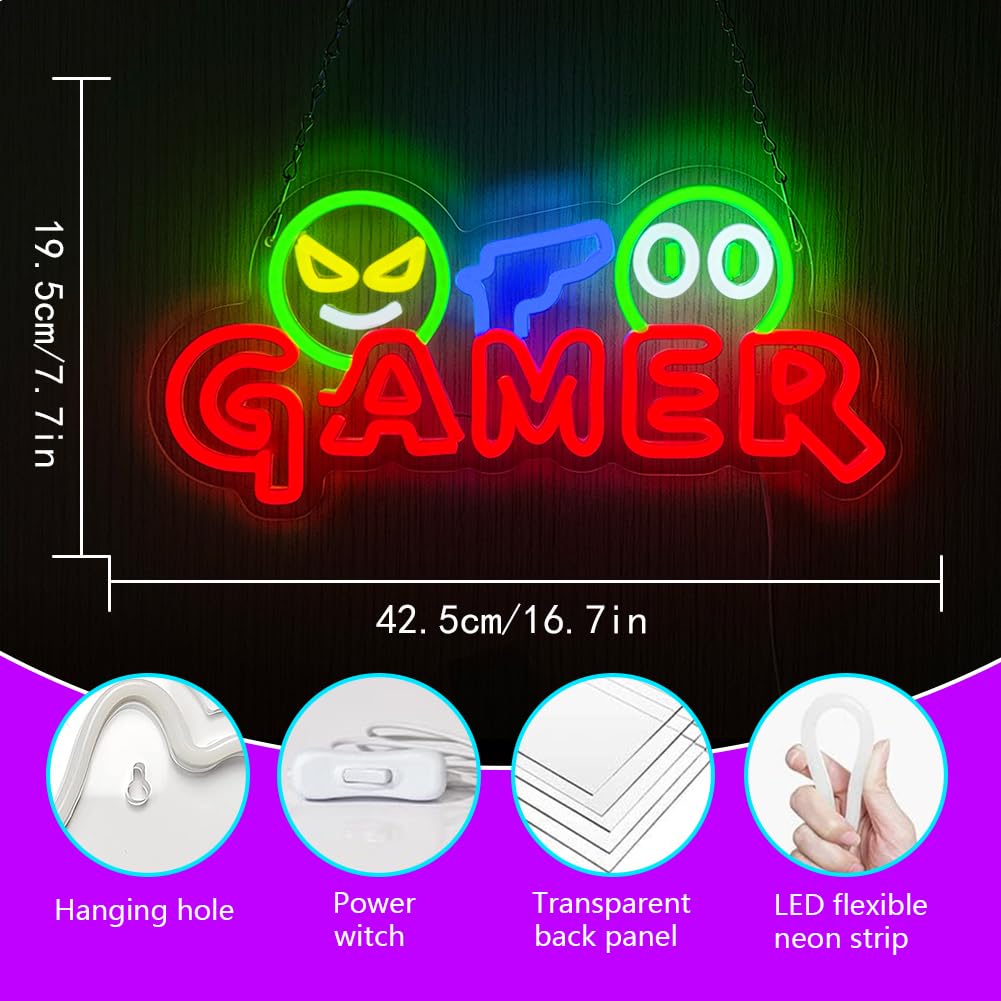 Insegna al Neon LED per Gamer, - Room Decor Lighting Lamp recensione e prezzo