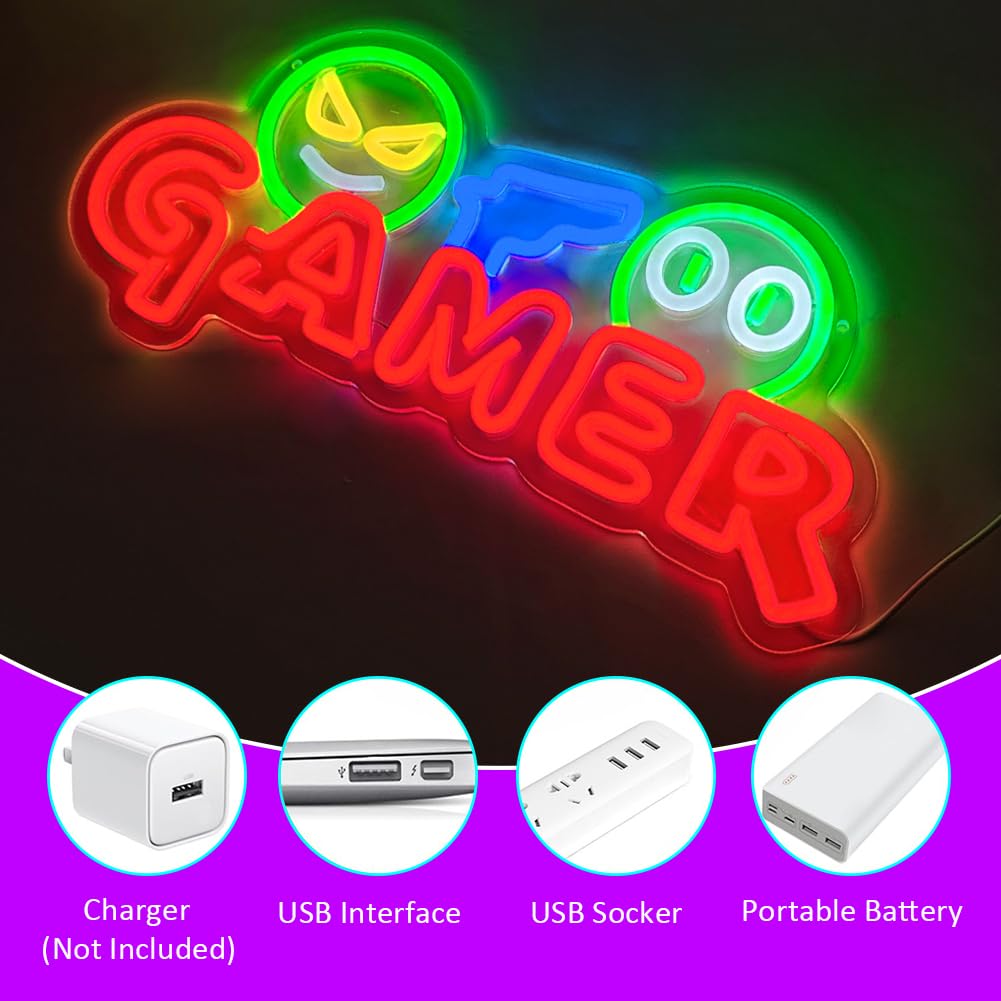 Insegna al Neon LED per Gamer, - Room Decor Lighting Lamp recensione e prezzo