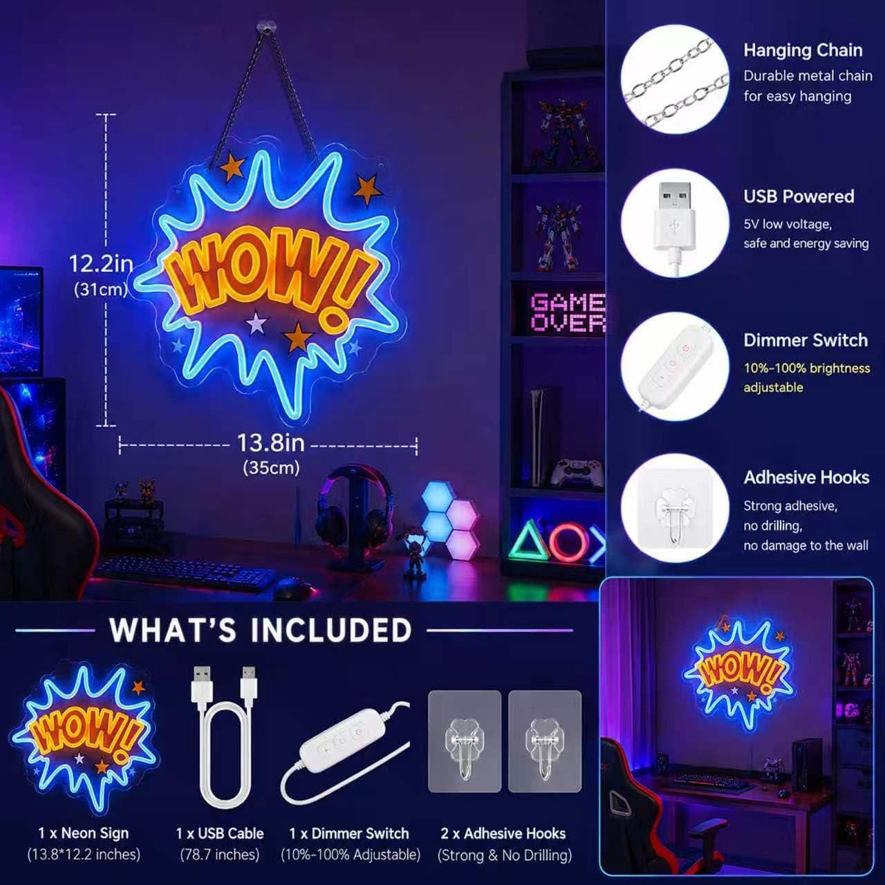 Insegna Neon WOW, Luci LED Neo - Lighting Decor Wow recensione e prezzo