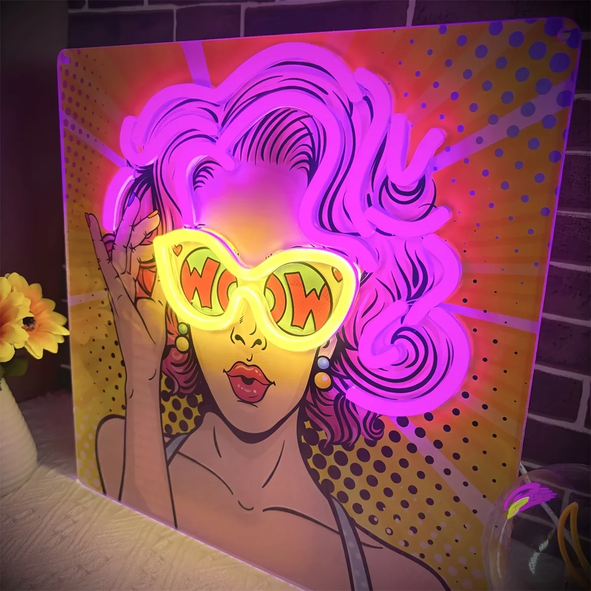Wow Lady Pop Art LED Insegna a - Lighting Decor Wow recensione e prezzo