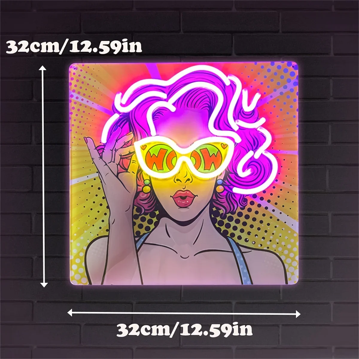 Wow Lady Pop Art LED Insegna a - Lighting Decor Wow recensione e prezzo