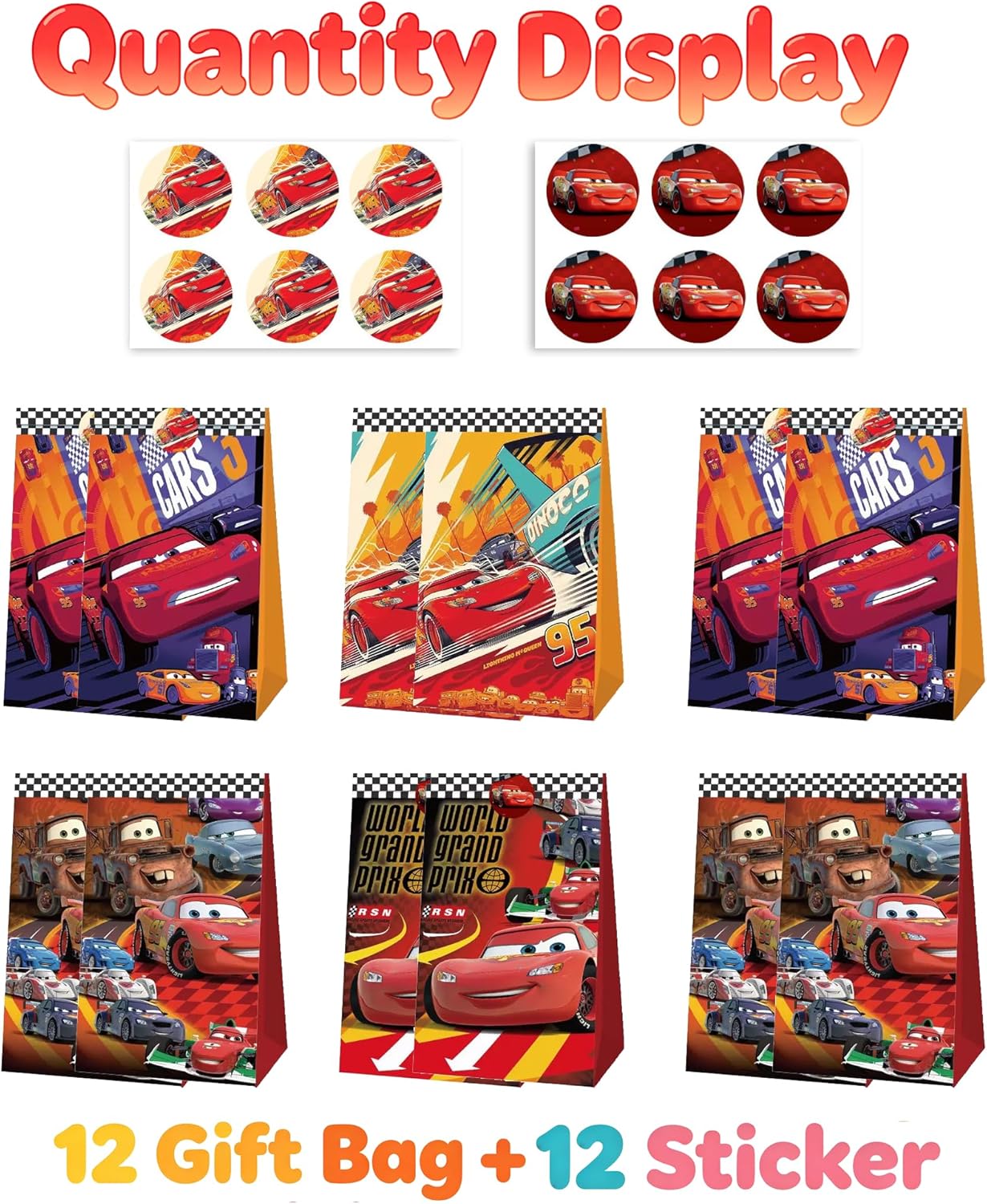 Sacchetti Regalo per Feste a T - Lighting Mcqueen Decor recensione e prezzo
