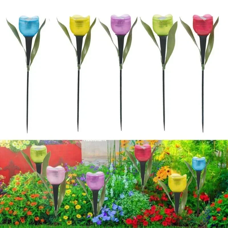 1Pcs Garden Tulip Flower Shape - Lighting Decoration Stand recensione e prezzo