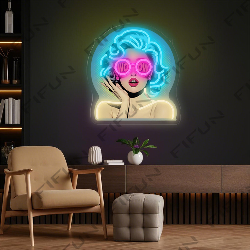 Insegna al Neon WOW Curl Girl, - Lighting Decor Wow recensione e prezzo