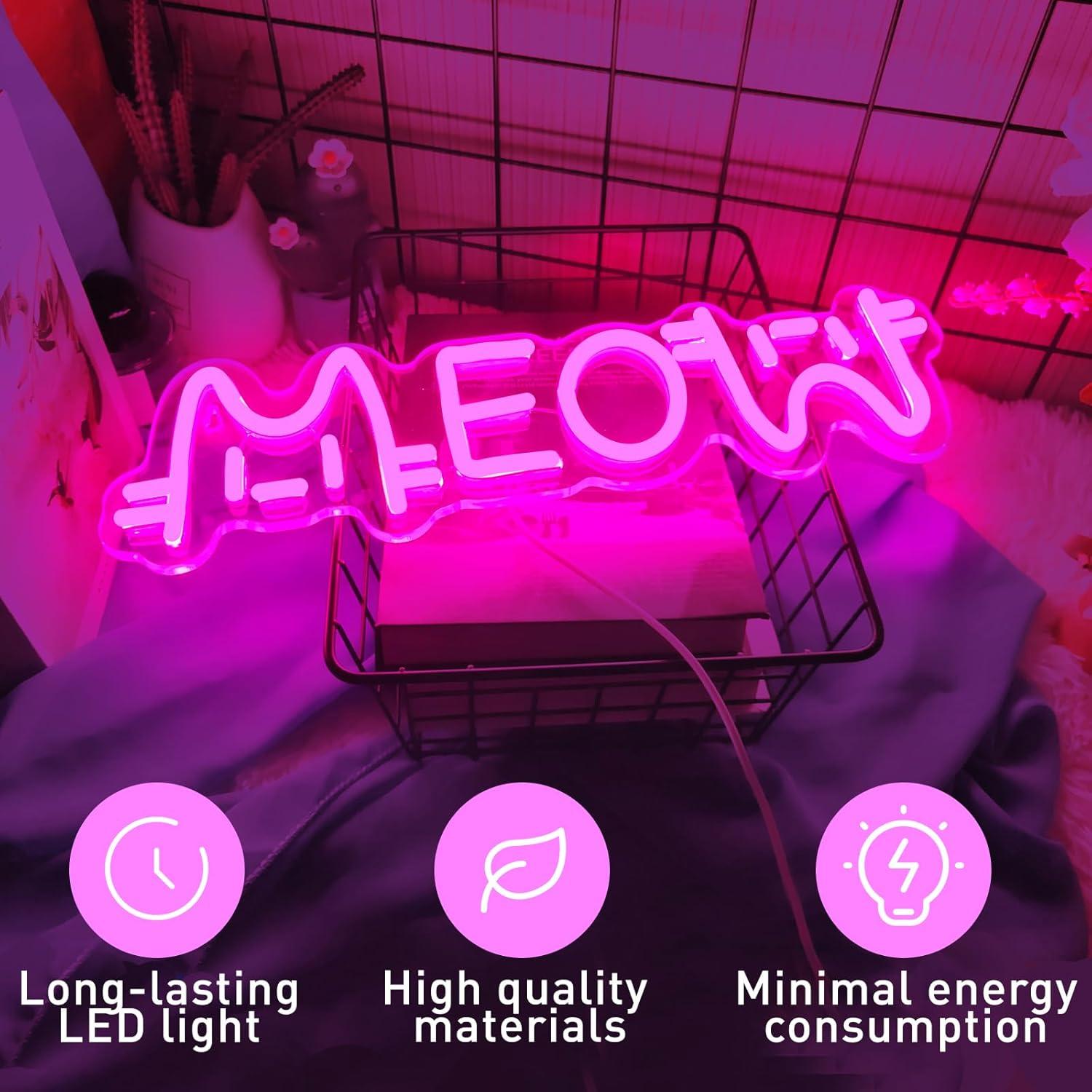 Insegna al Neon a Forma di Gat - Lighting Decor Home recensione e prezzo